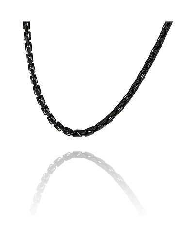 Lucky Brand Men s Black Stainless Link 22'' Chain Necklace