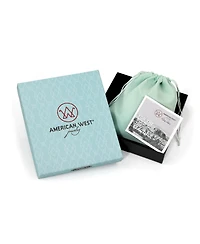 American West Jewelry Sterling Silver Chrysocolla 3-Stone Ring