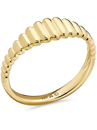 Devata Ribbed Ring in 14K Gold, Size 9, approx. 1.9 grams.