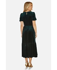 Yumi Women's Velvet Midi Dress