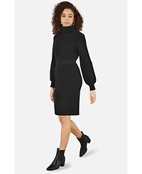 Yumi Women's Roll Neck Knitted Dress