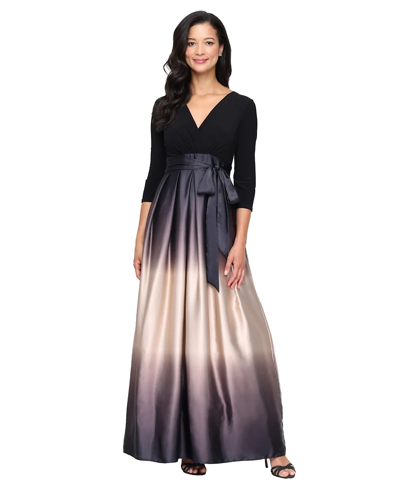 Sl Fashions Petite V-Neck Ball Gown