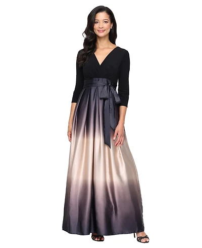 Sl Fashions Petite V-Neck Ball Gown