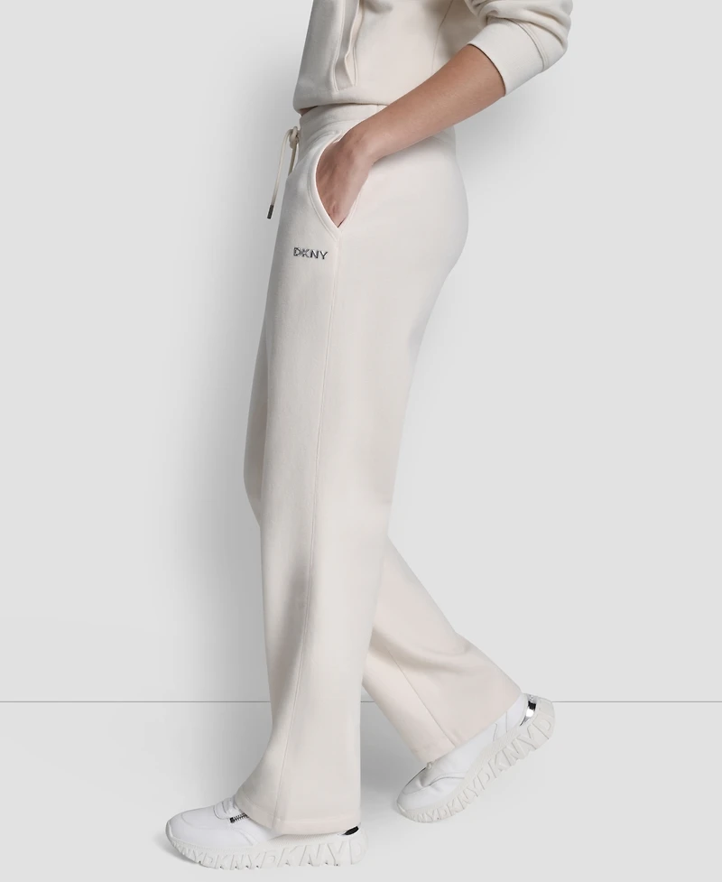 Dkny Women's Metallic Bubble Open Leg Pull-On Pants