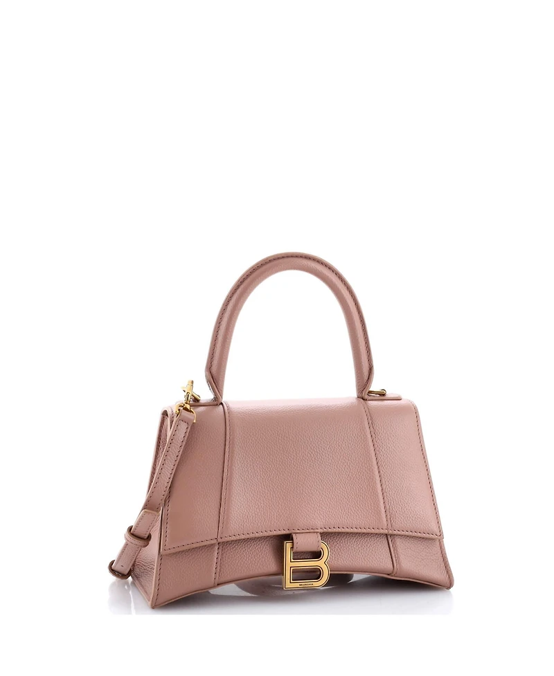 Pre-Owned Balenciaga Small Hourglass Top Handle Bag Leather