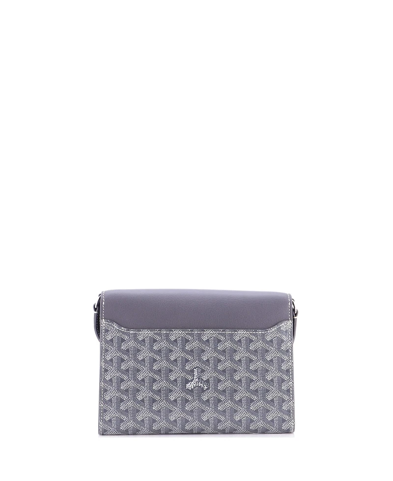 Pre-Owned Goyard Chypre Wallet on Strap Coated Canvas with Leather