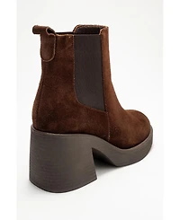 Forever & Always Women's Shoes Lysa Leather Platform Boot