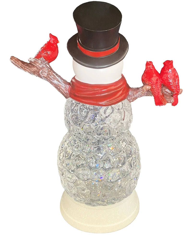 Santa's Workshop 10" Led Snowman and Cardinal
