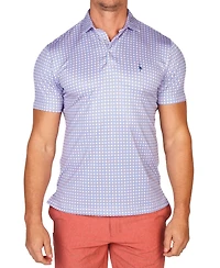 TailorByrd Men's Geo Floral Mosaic Performance Polo