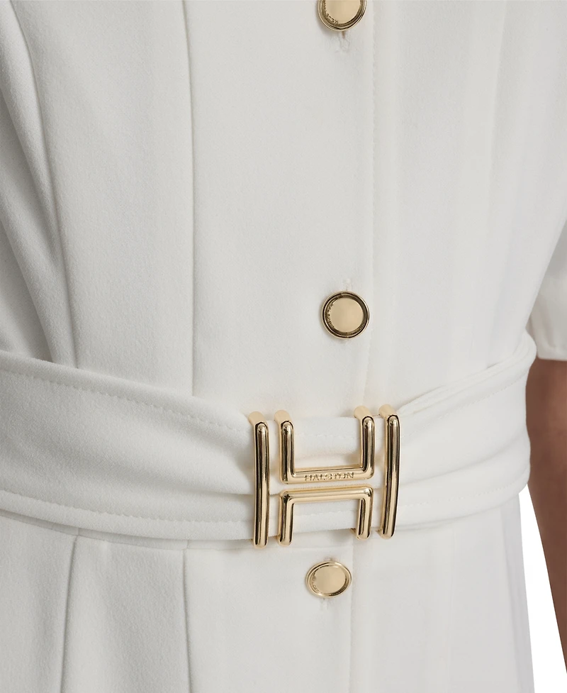 Halston Women's Collared Midi Dress