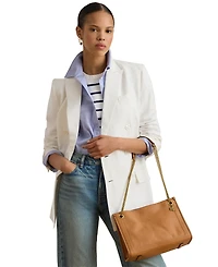Lauren Ralph Bradley Small Pebbled Leather Tote Bag