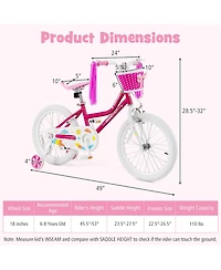 Gymax 18 Inch Kid's Bike Children's Bicycle w/ Removable Training Wheels Adjustable Seat