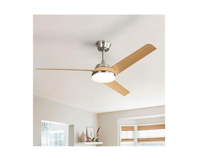 Sofucor 52" Modern Ceiling Fan with 3 Blades, Tri-Color Dimming, Remote Control & Timer perfect for stylish and efficient indoor cooling.
