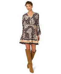 Adrianna Women's Printed V-Neck Dress