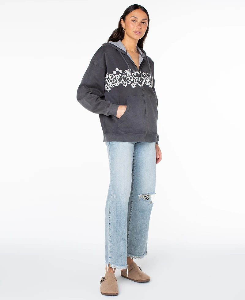 Roxy Women's Lineup Oversized Full-Zip Hoodie