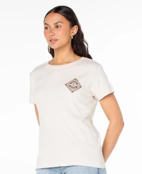 Roxy Women's Nouveau Hibiscus Boyfriend Crewneck Short-Sleeve T-Shirt