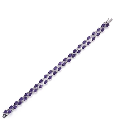 Macy's Amethyst (14.7 ct. t.w.) and White Topaz (1.65 Bracelet Sterling Silver (also Garnet Sky Blue Topaz)