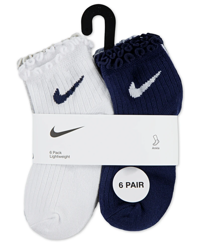 Nike Little Girls 6-Pack Lettuce Ankle Socks