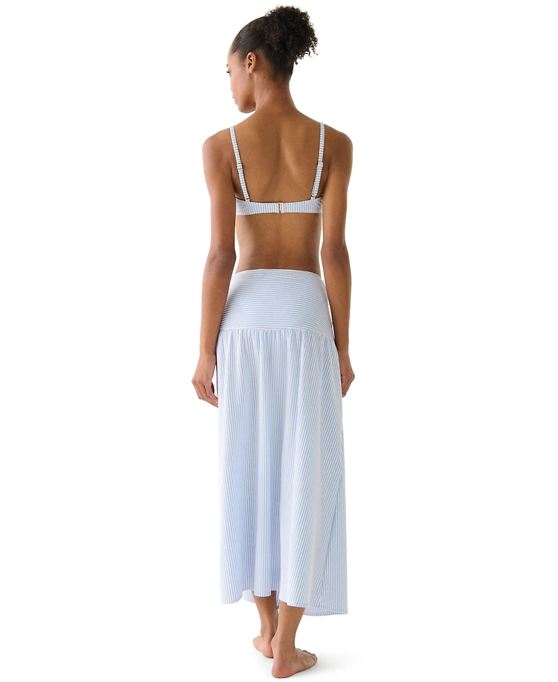 Kate Spade Women's Striped Side-Tie Cover-Up Skirt