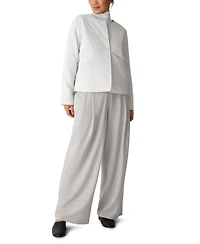 Eileen Fisher Women's Round Neck Quilted Jacket