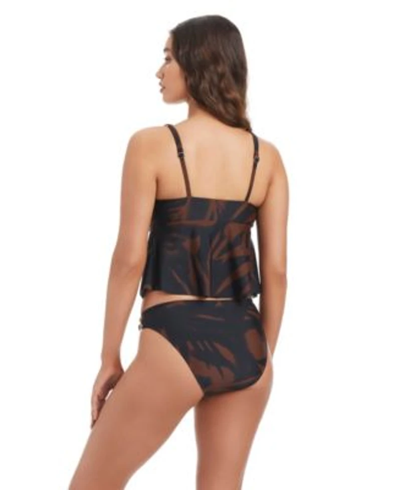 Bar Iii Womens Palm Breeze Fly Away Over The Shoulder Tankini Bottoms