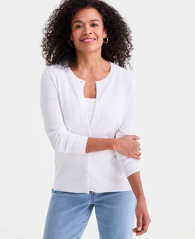 Style & Co Women's Button-Down Long-Sleeve Cardigan, Created for Macy's