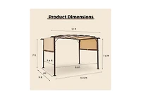 Aecojoy 9'x12' Outdoor Pergola Metal Patio Gazebos