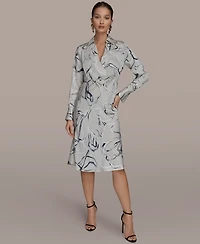 Donna Karan New York Women's Collared A-Line Dress