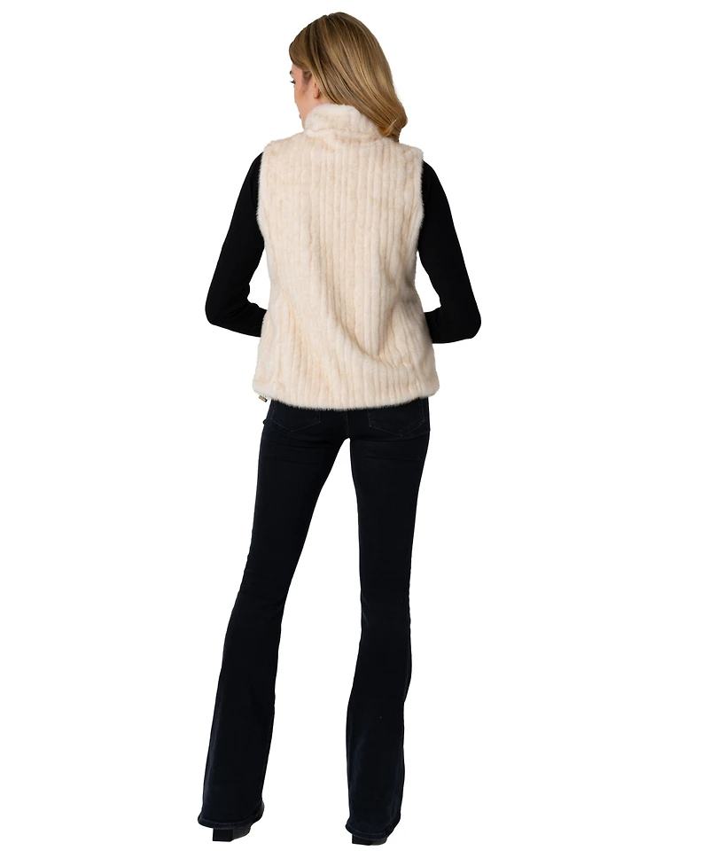 Via Spiga Women's Reversible Faux Fur Vest