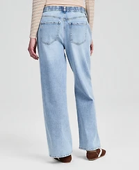 And Now This Women's Tie-Front Wide-Leg Jeans, Macy's Exclusive