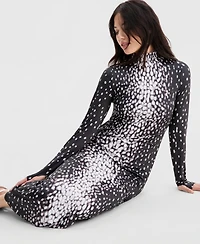 Bar Iii Women's Fawn-Print Maxi Dress, Macy's Exclusive