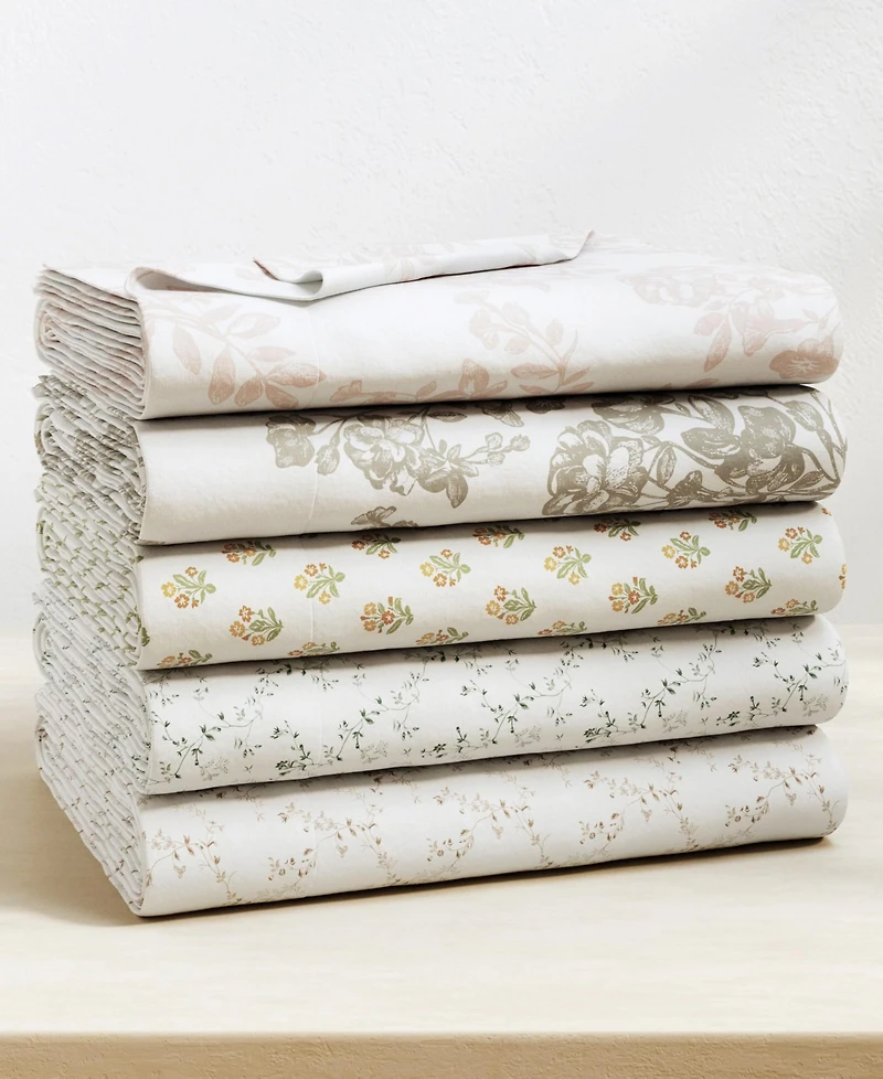 Linery & Co. 100% Turkish Cotton Flannel Printed Sheet Set