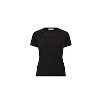 The Noli Shop Women's Amaya Floral Sequin T-Shirt - Black