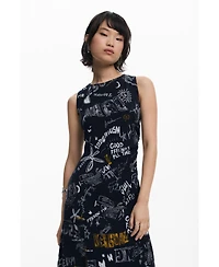 Desigual Women's Graffiti midi dress