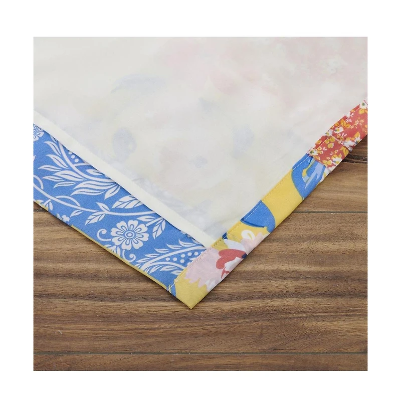 Greenland Home Skylar Ruffle-Embellished Curtain Panel Pair - Set of 2 - 42x84" and 3x24", Calico