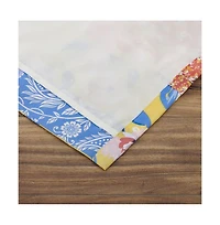 Greenland Home Skylar Ruffle-Embellished Curtain Panel Pair - Set of 2 - 42x84" and 3x24", Calico