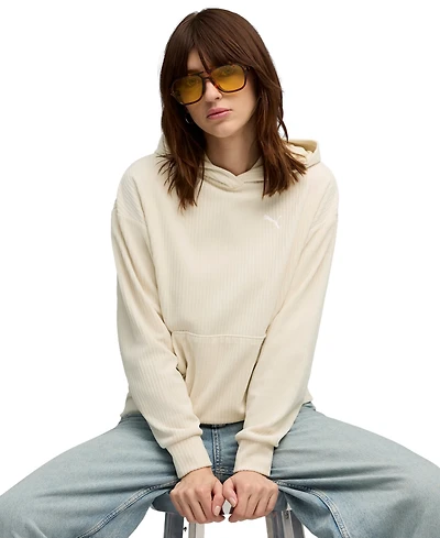 Puma Women's Elevated Comfort Velour Long-Sleeve Hoodie