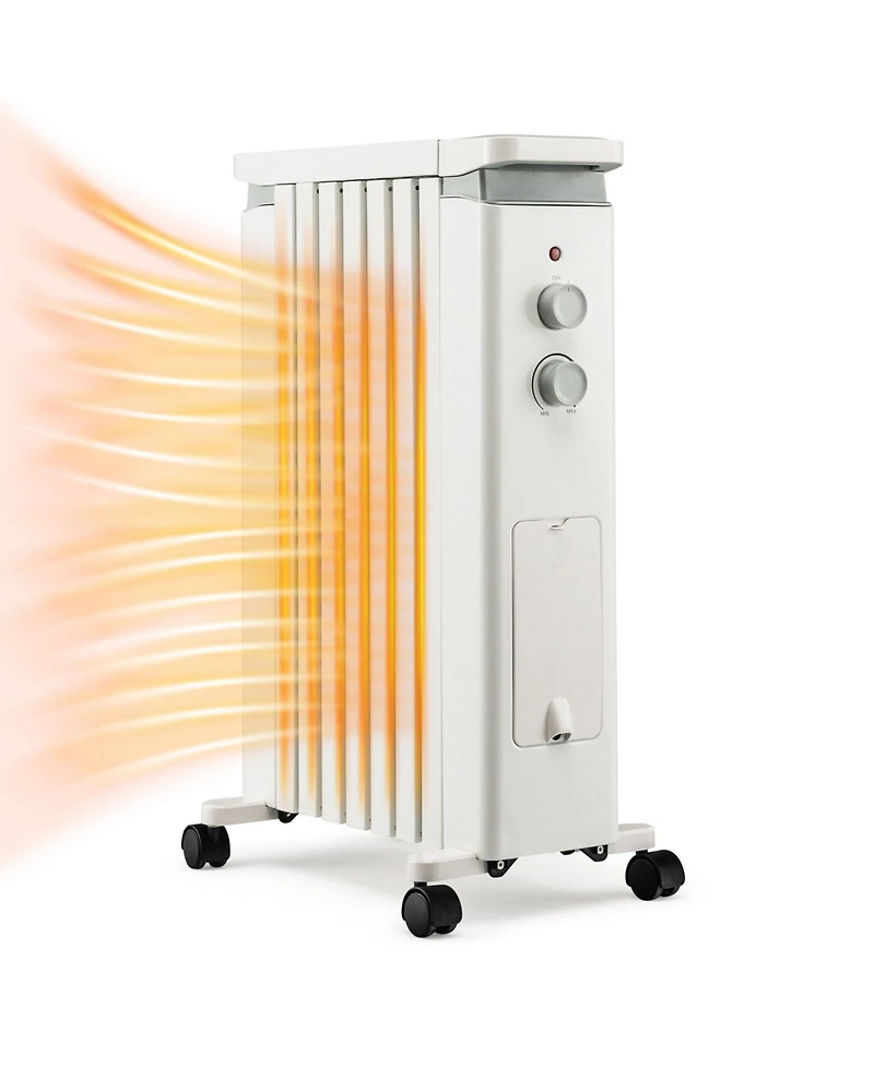 Sugift 1500W Portable Oil Filled Radiator Heater with 3 Heat Settings