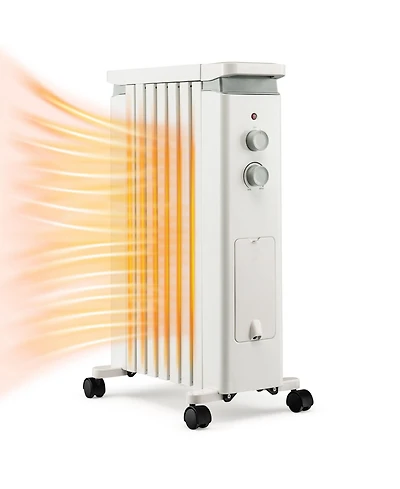 Sugift 1500W Portable Oil Filled Radiator Heater with 3 Heat Settings