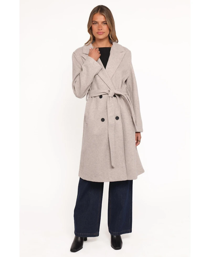 Petal and Pup Women's Fur Collar Tie Waist Coat