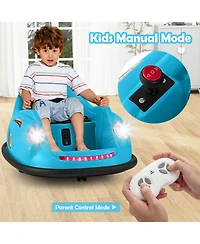 Sugift 12V Electric Kids Ride on Bumper Car Battery Powered Bumping Car with Remote Control