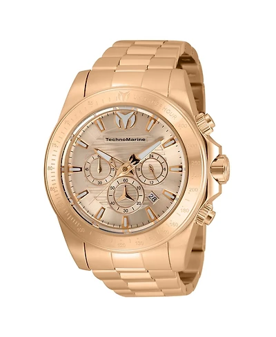 Technomarine Men's Tm-220138 Manta Quartz Chronograph Rose Gold Dial Watch
