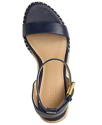 Lauren Ralph Women's Hilarie Ankle-Strap Espadrille Platform Wedge Sandals