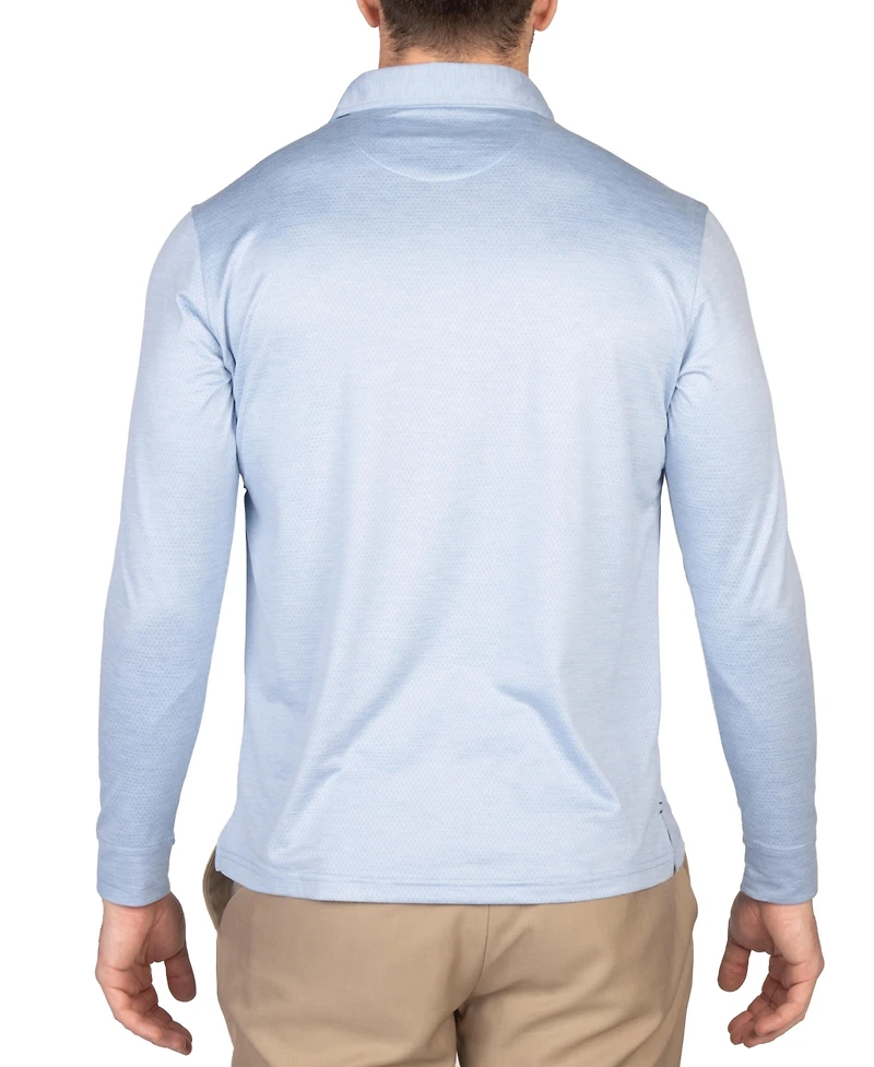 Tailorbyrd Men's Performance Mesh Long Sleeve Polo