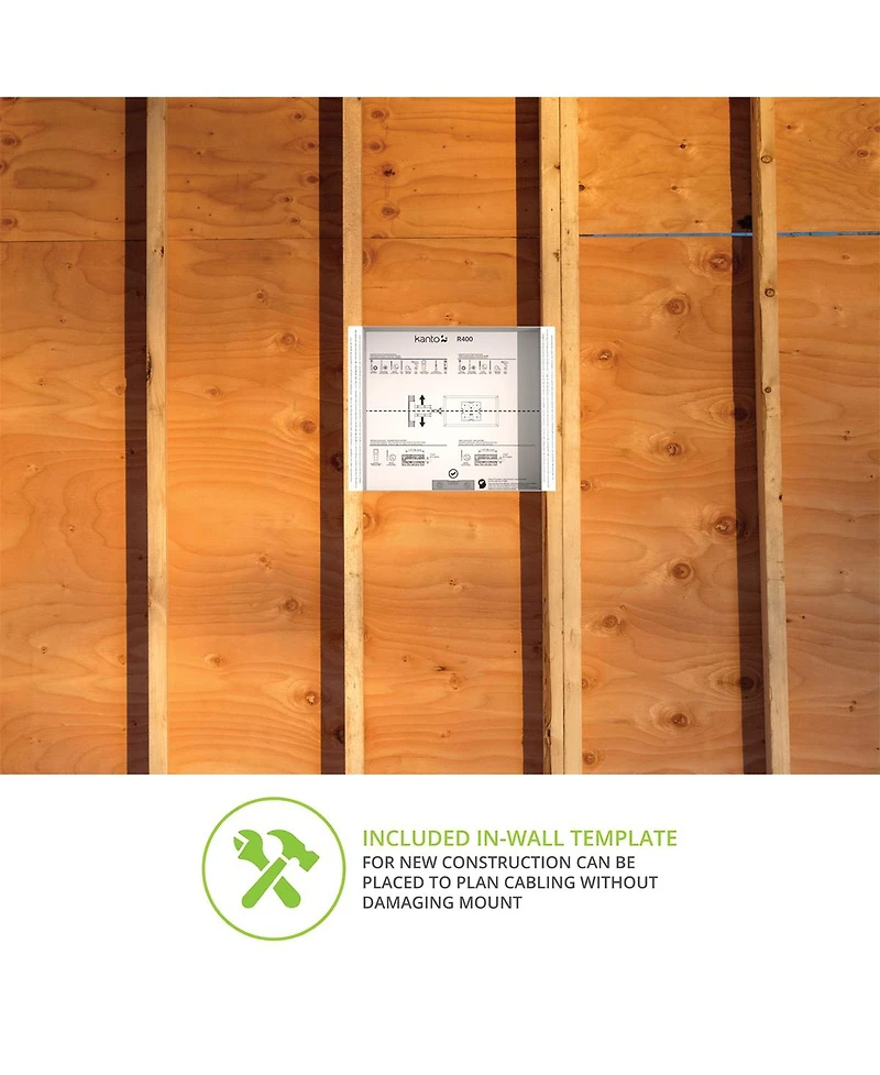 Kanto R400 Pro Series Recessed In Wall Full Motion Tv Mount for 35"-65" TVs