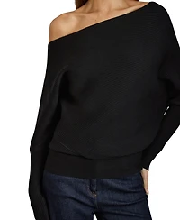Reiss Women's Asymmetric Drape Knitted Top