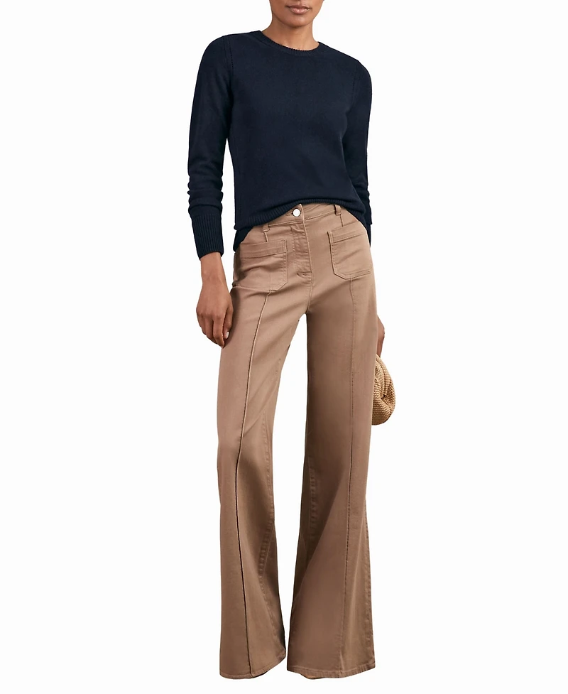 Reiss Women's Wool-Blend Open-Stitch Cashmere Sweater