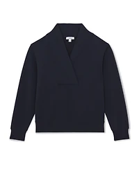Reiss Women's Interlock Shawl-Neck with Modal Sweatshirt