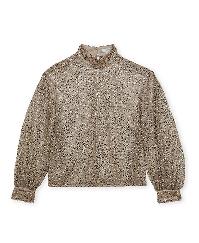 Reiss Women's High-Neck Embellished Top