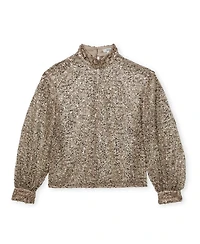 Reiss Women's High-Neck Embellished Top